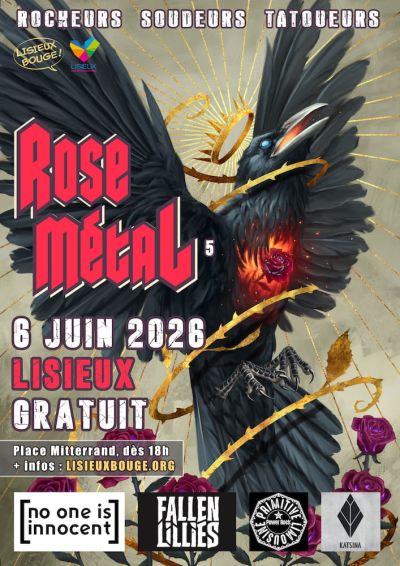 Festival Rose Métal 2026 Lisieux avec No one is Innocent, Fallen Lillies, Katsina, Primitive Limousine